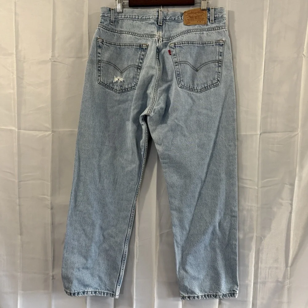 Vintage‎ Levis 505 Men 38x30 Fits 36x29.5 Red Tab 100% Cotton Thrashed Y2K